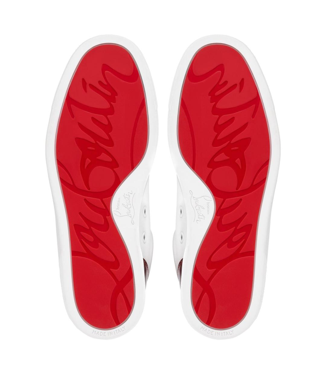 CHRISTIAN LOUBOUTIN Белые кожаные кеды, фото 5