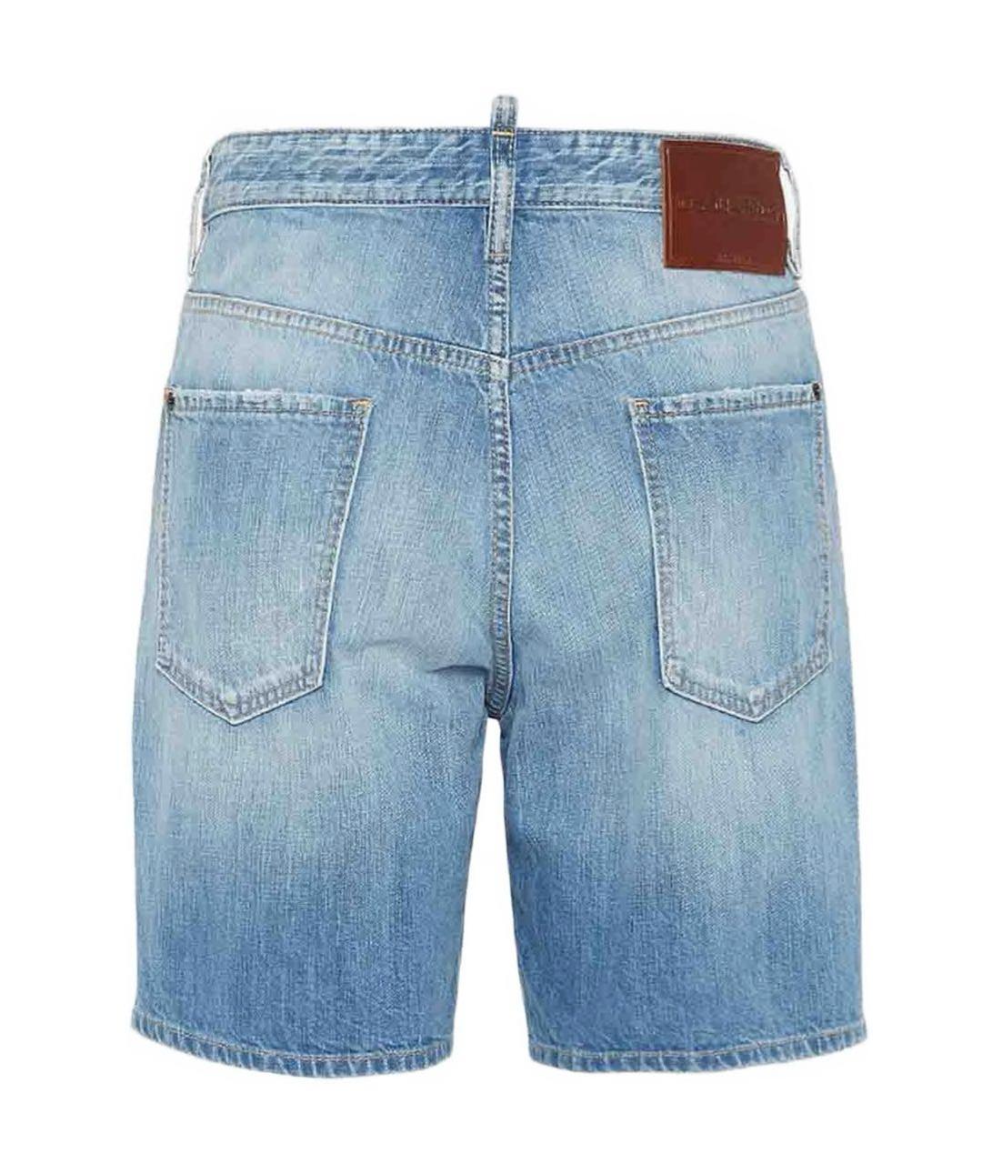 DSQUARED2 Голубые хлопковые шорты, фото 2