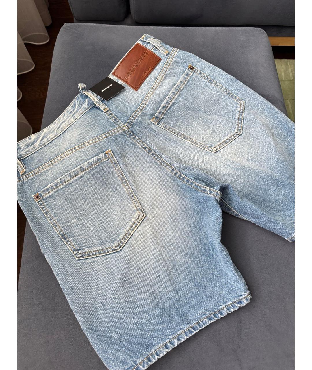 DSQUARED2 Голубые хлопковые шорты, фото 5
