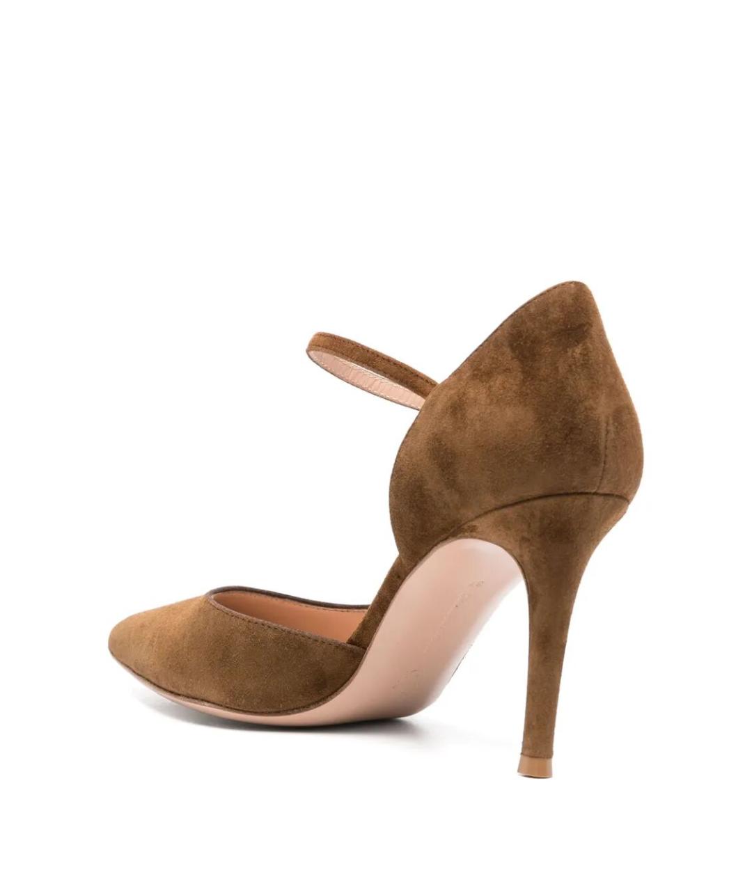 GIANVITO ROSSI Коричневые кожаные туфли, фото 4