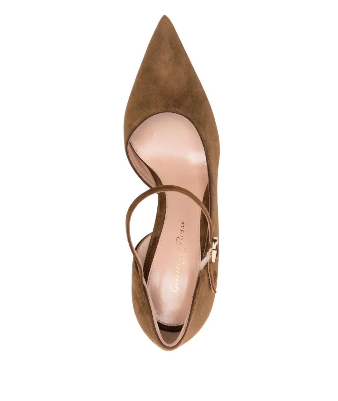 GIANVITO ROSSI Коричневые кожаные туфли, фото 3