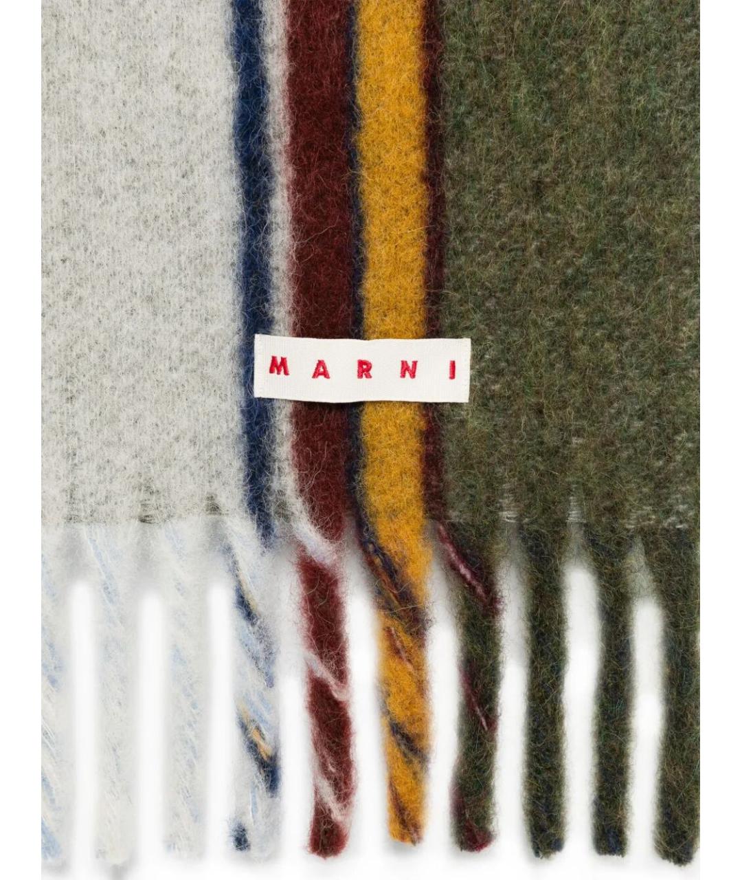 MARNI Мульти шерстяной шарф, фото 2