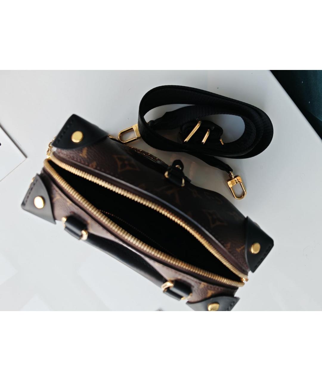 LOUIS VUITTON Коричневая кожаная сумка через плечо, фото 3