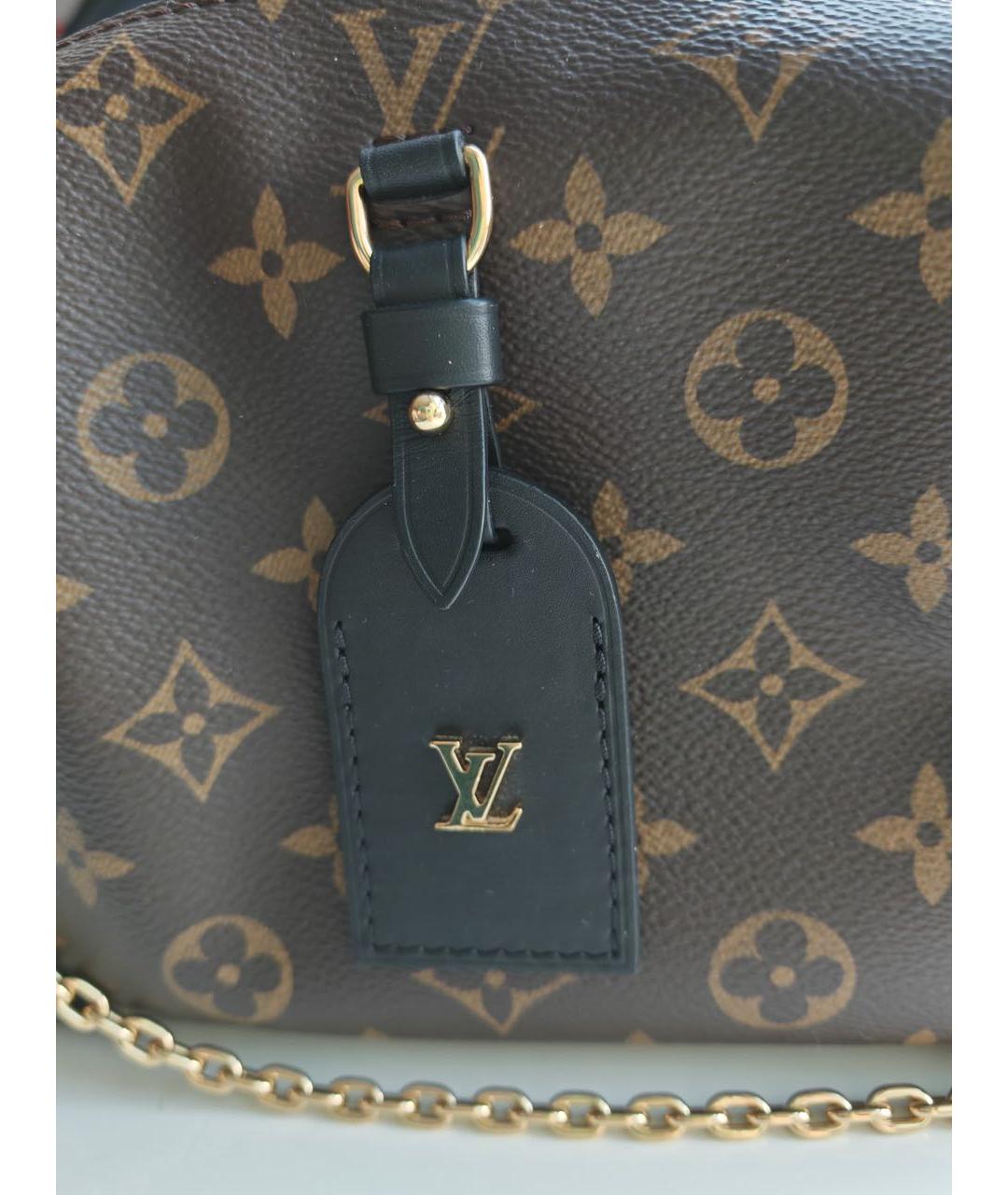 LOUIS VUITTON Коричневая кожаная сумка через плечо, фото 4