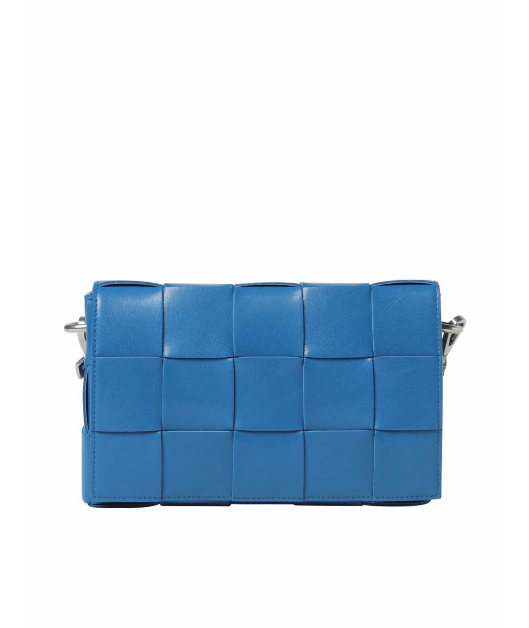 BOTTEGA VENETA Синяя кожаная сумка на плечо, фото 1