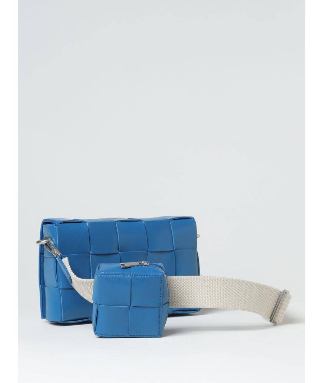 BOTTEGA VENETA Синяя кожаная сумка на плечо, фото 2