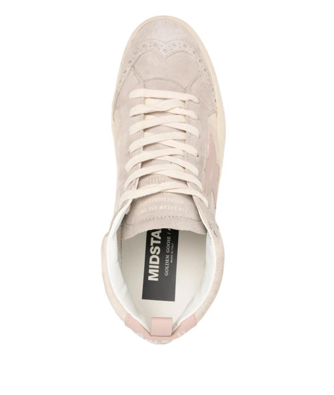 GOLDEN GOOSE DELUXE BRAND Бежевые кожаные кеды, фото 4