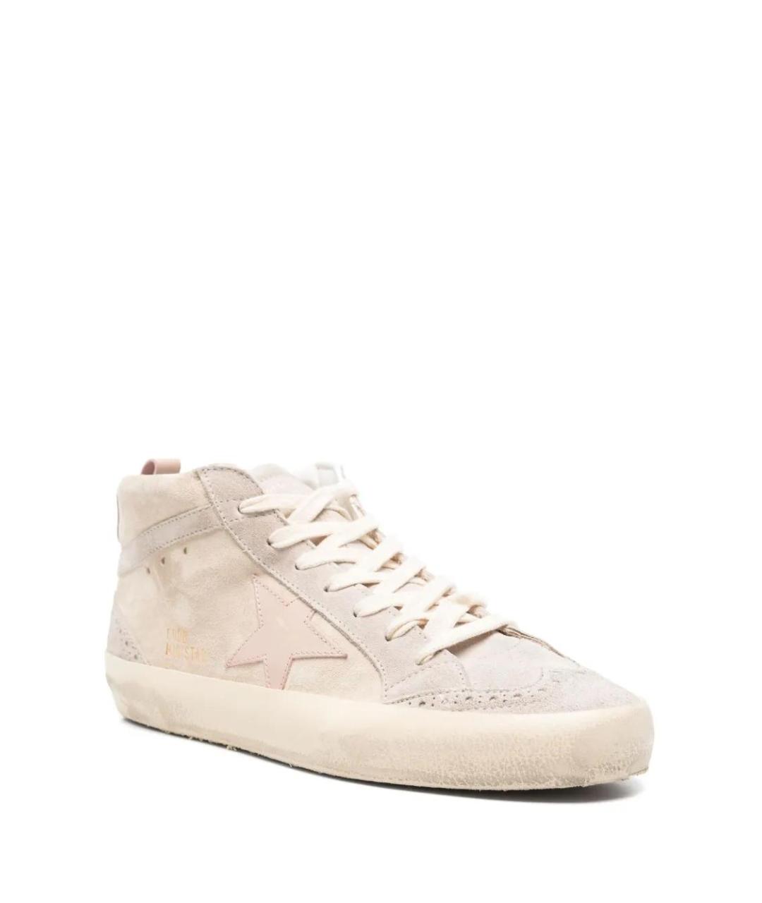 GOLDEN GOOSE DELUXE BRAND Бежевые кожаные кеды, фото 2