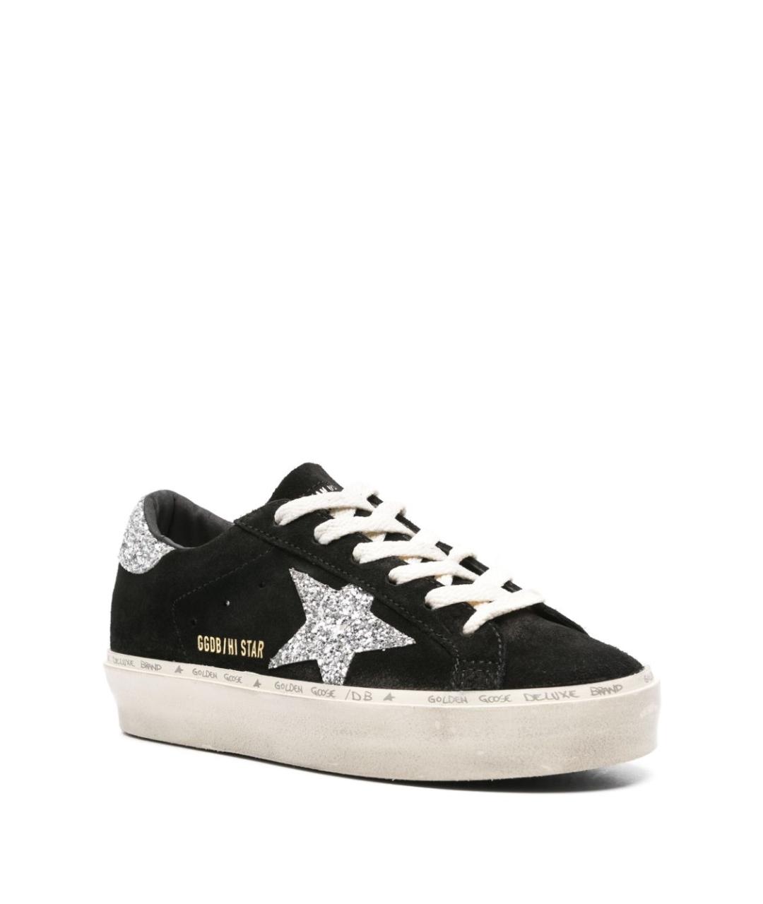 GOLDEN GOOSE DELUXE BRAND Черные кожаные кеды, фото 4