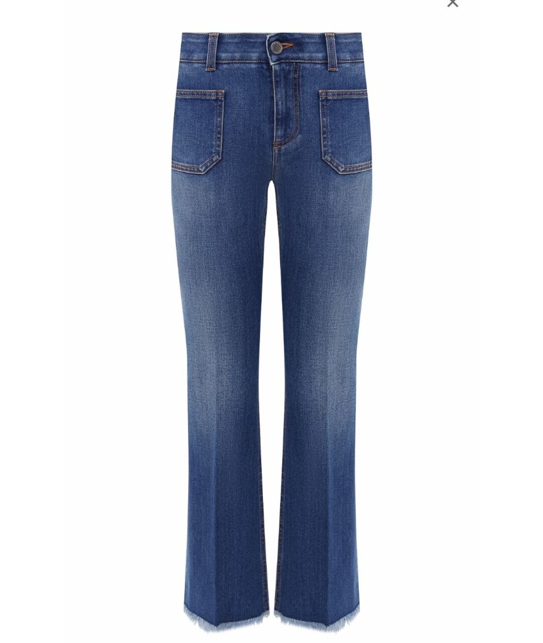 STELLA MCCARTNEY Синие хлопко-эластановые джинсы клеш, фото 1