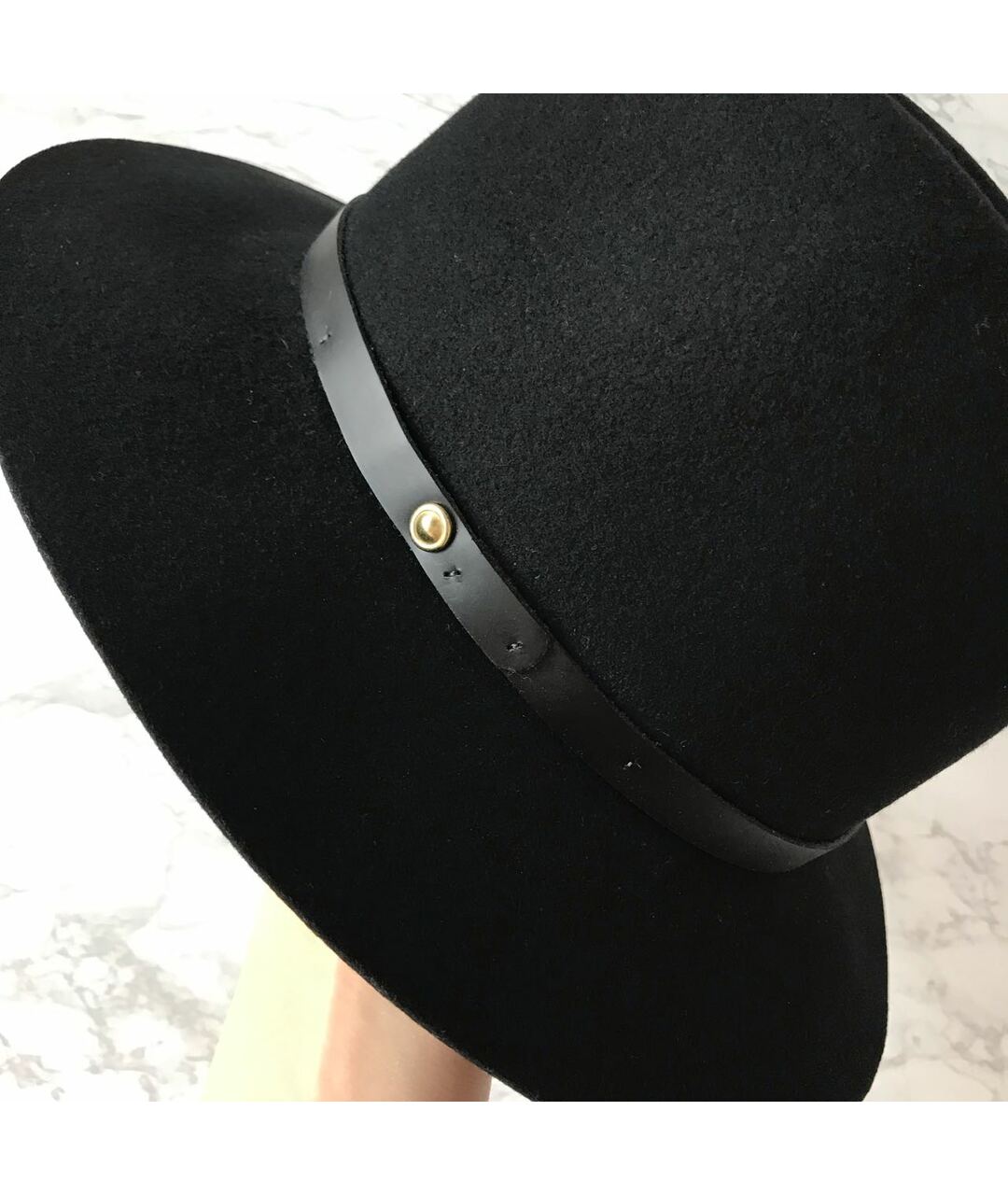 RAG&BONE Черная шерстяная шляпа, фото 3