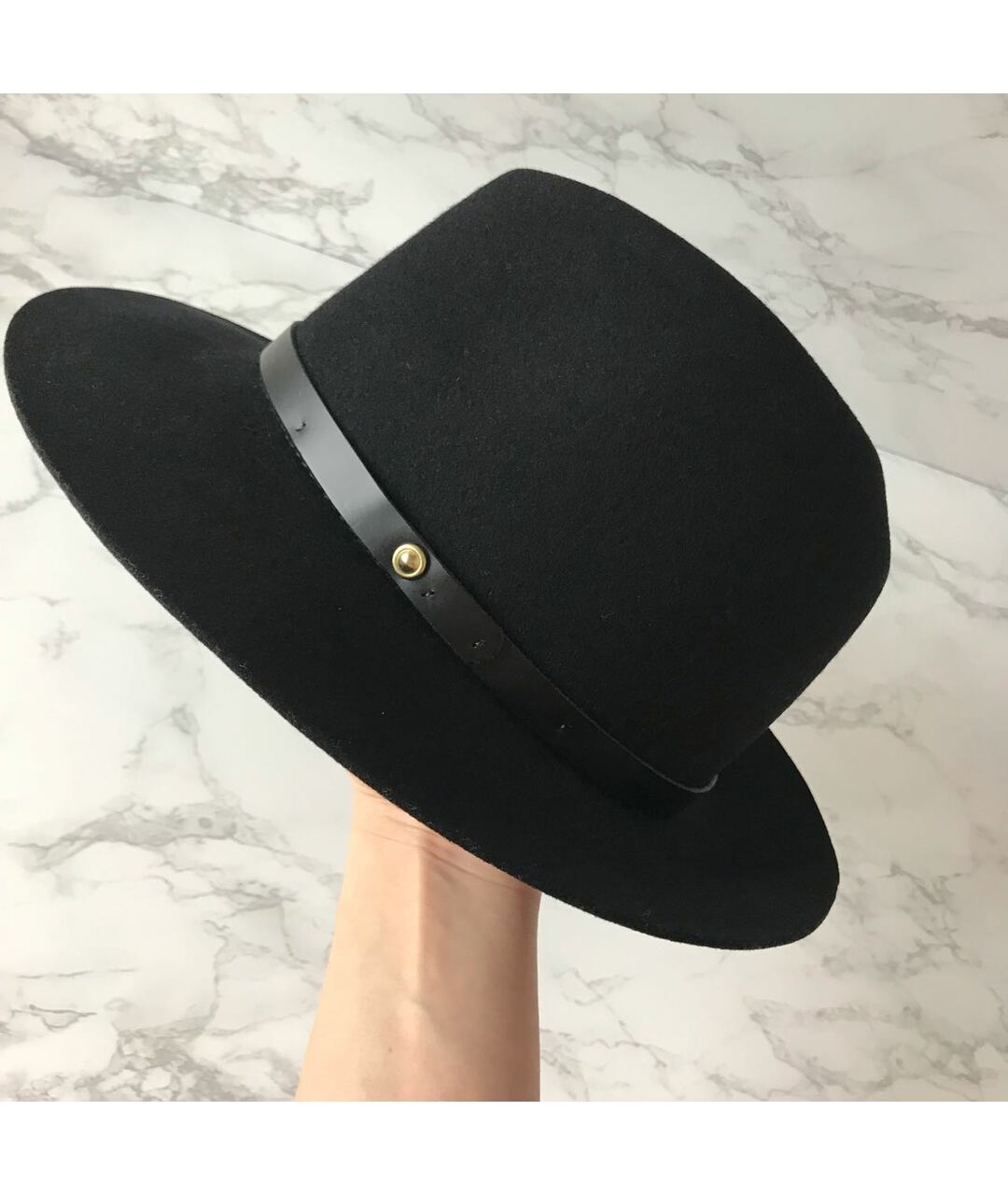 RAG&BONE Черная шерстяная шляпа, фото 2