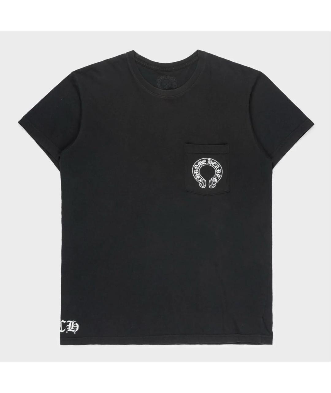 CHROME HEARTS Черная хлопковая футболка, фото 3