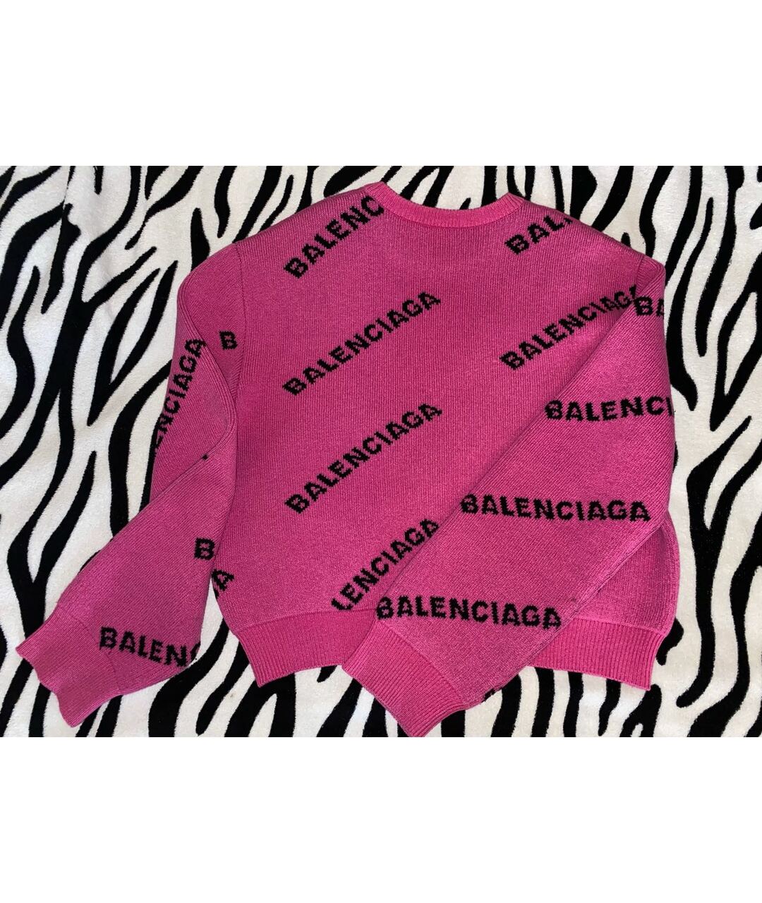 BALENCIAGA Розовый шерстяной джемпер / свитер, фото 2