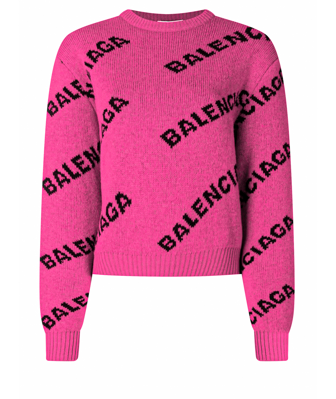 BALENCIAGA Розовый шерстяной джемпер / свитер, фото 1