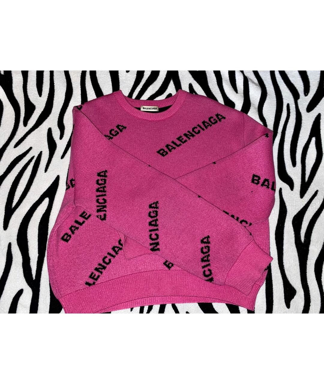 BALENCIAGA Розовый шерстяной джемпер / свитер, фото 5