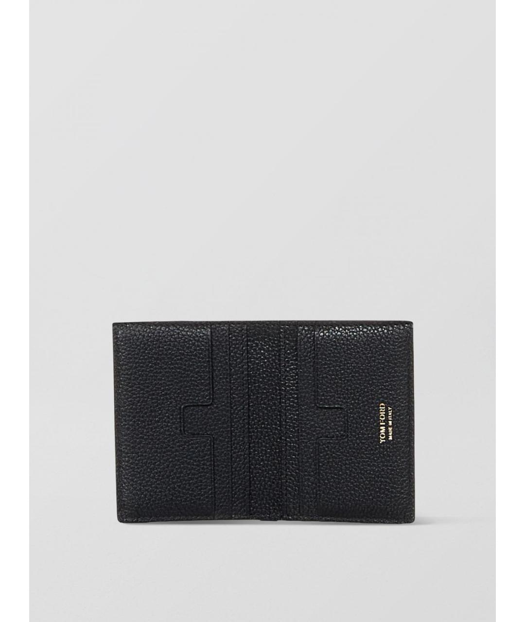 TOM FORD Черный кожаный кошелек, фото 2