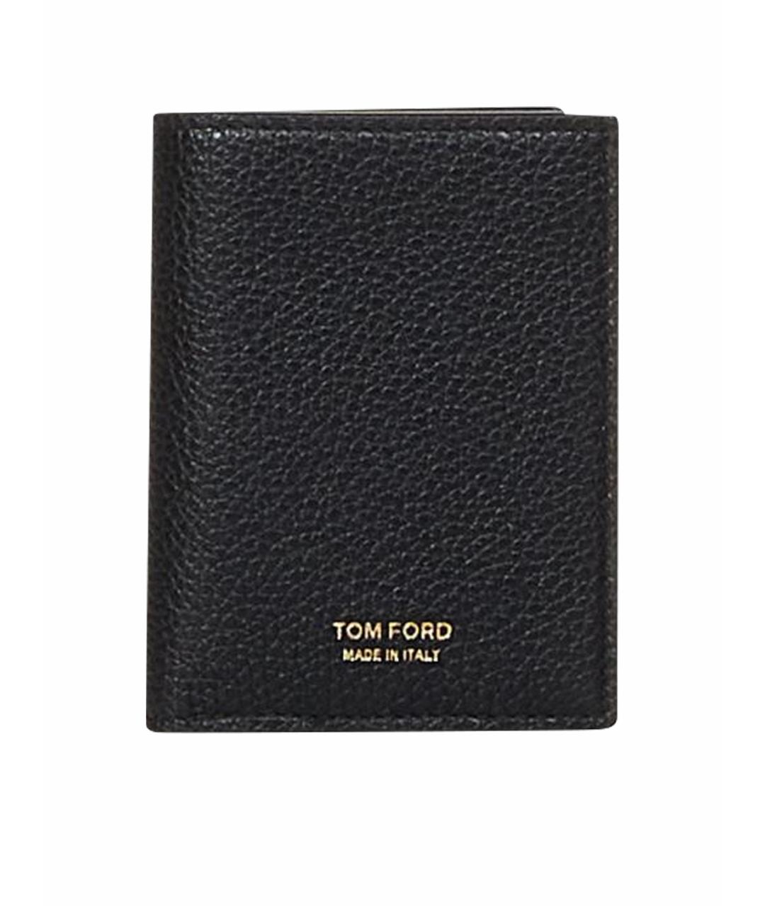 TOM FORD Черный кожаный кошелек, фото 1