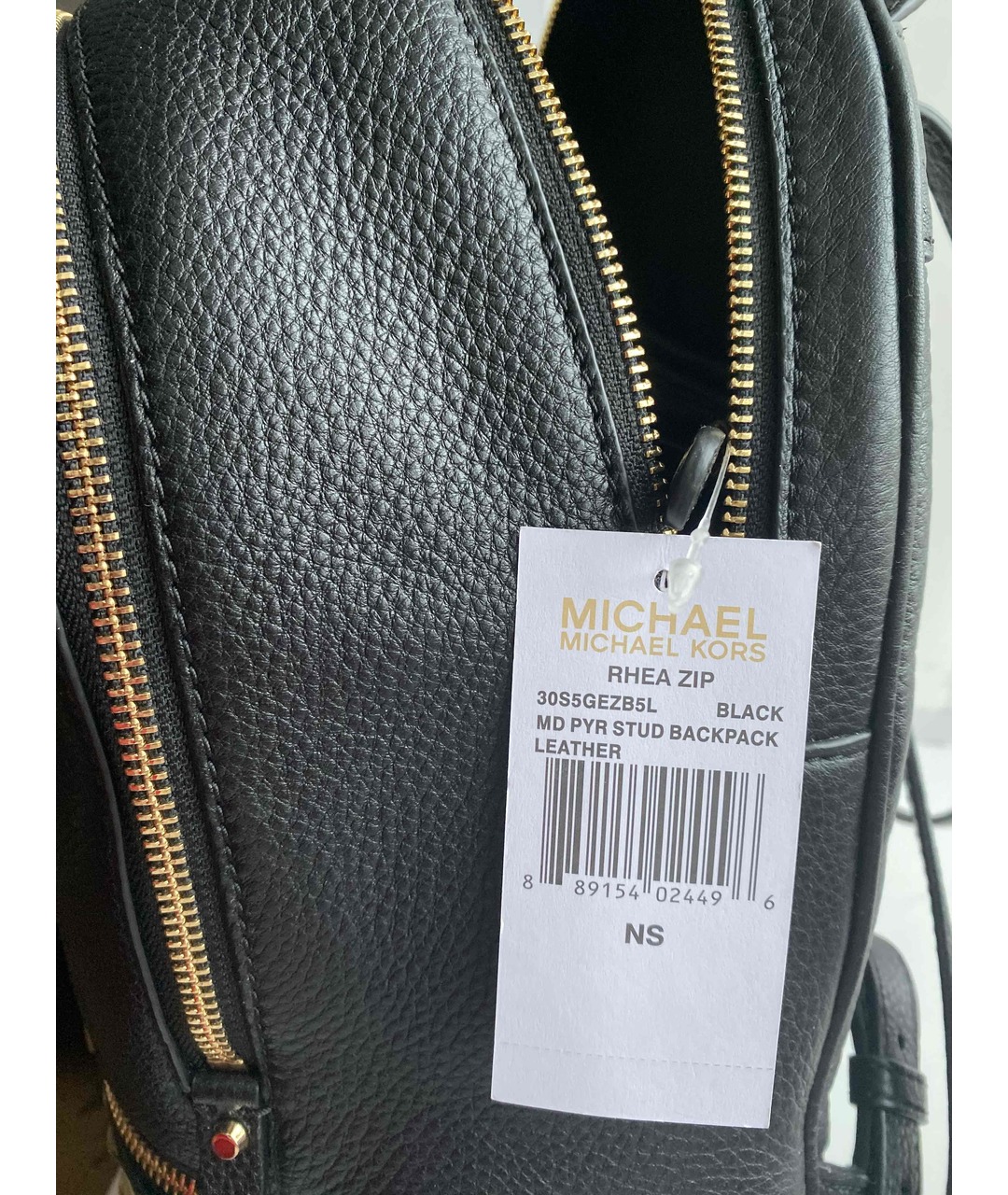 MICHAEL MICHAEL KORS Черный кожаный рюкзак, фото 5