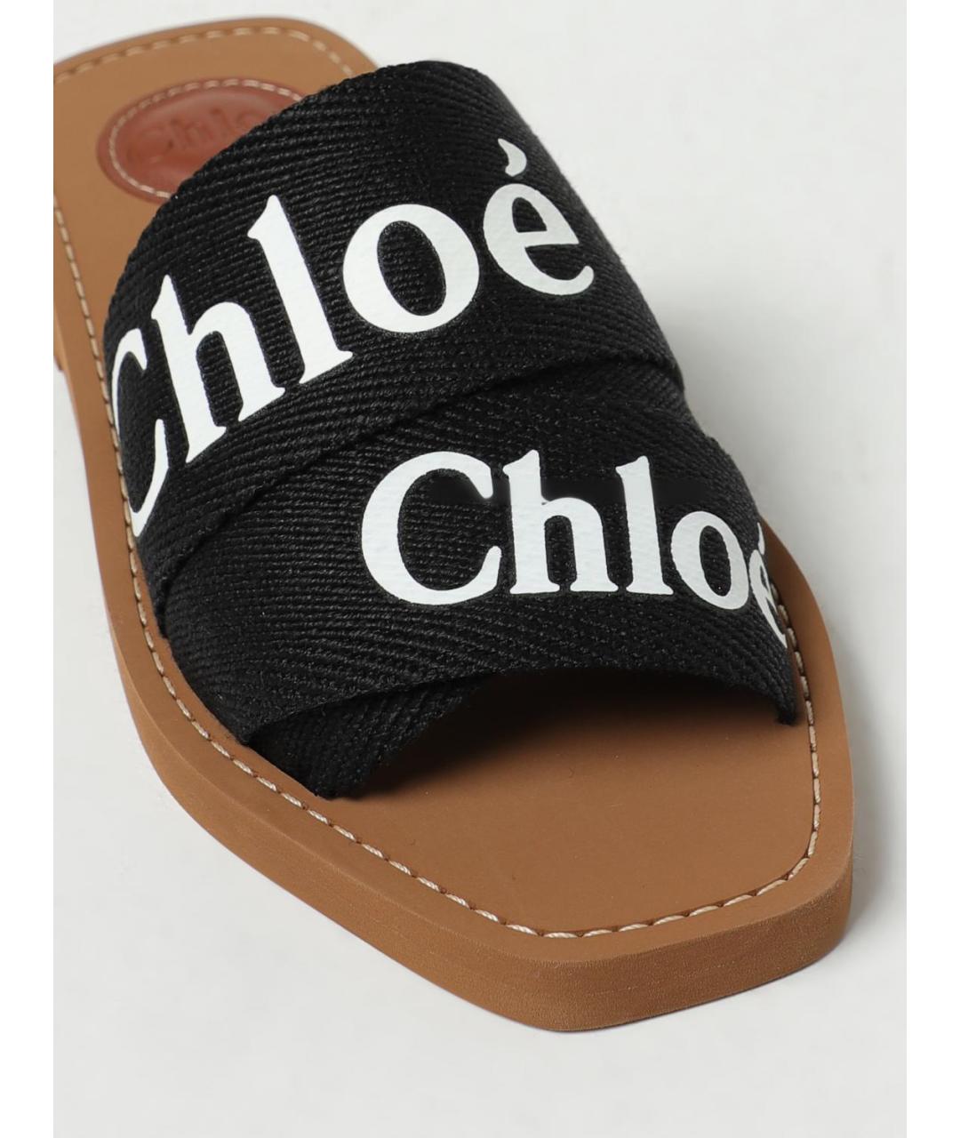 CHLOE Черные шлепанцы, фото 4