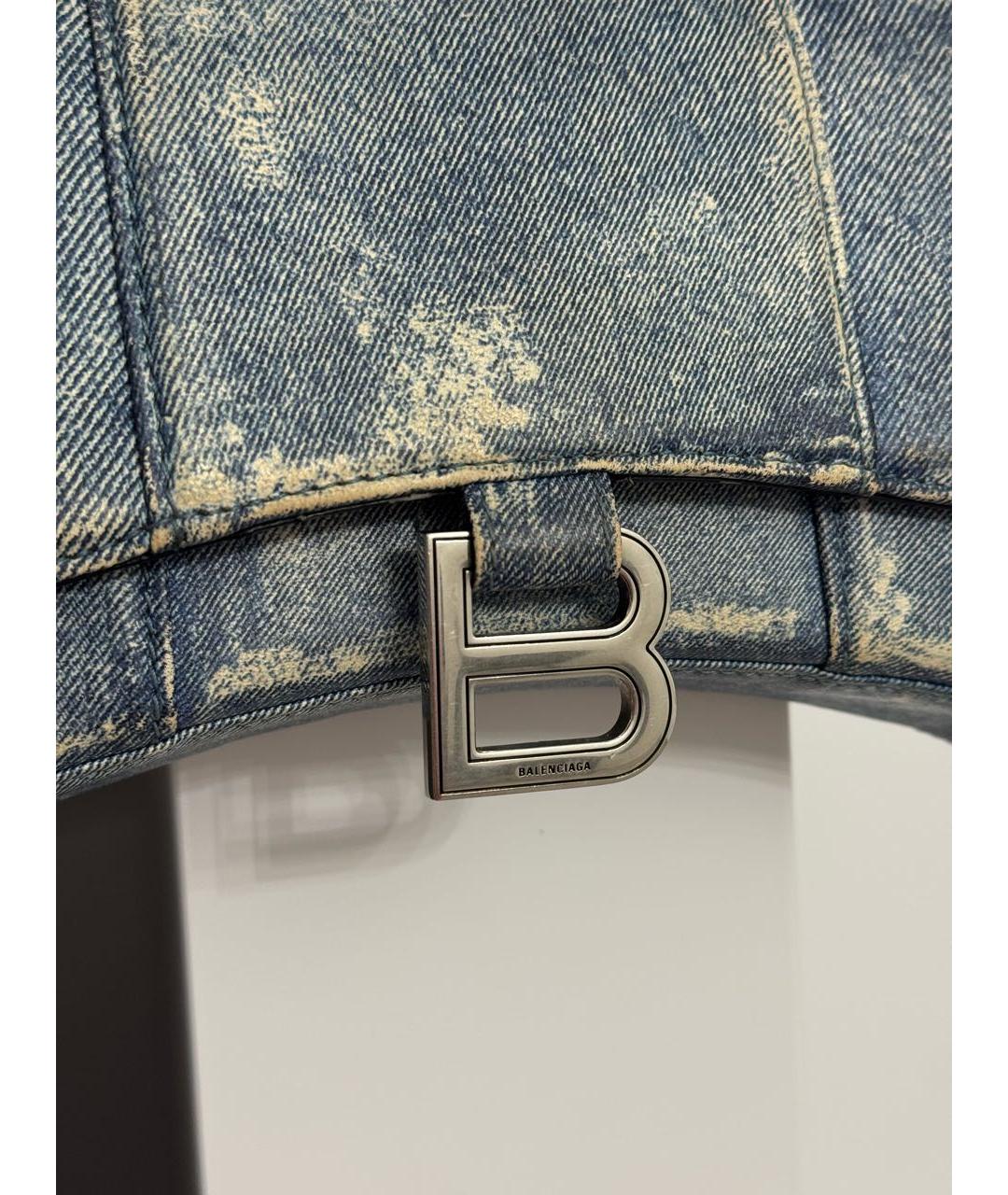 BALENCIAGA Голубая сумка через плечо из искусственной кожи, фото 6