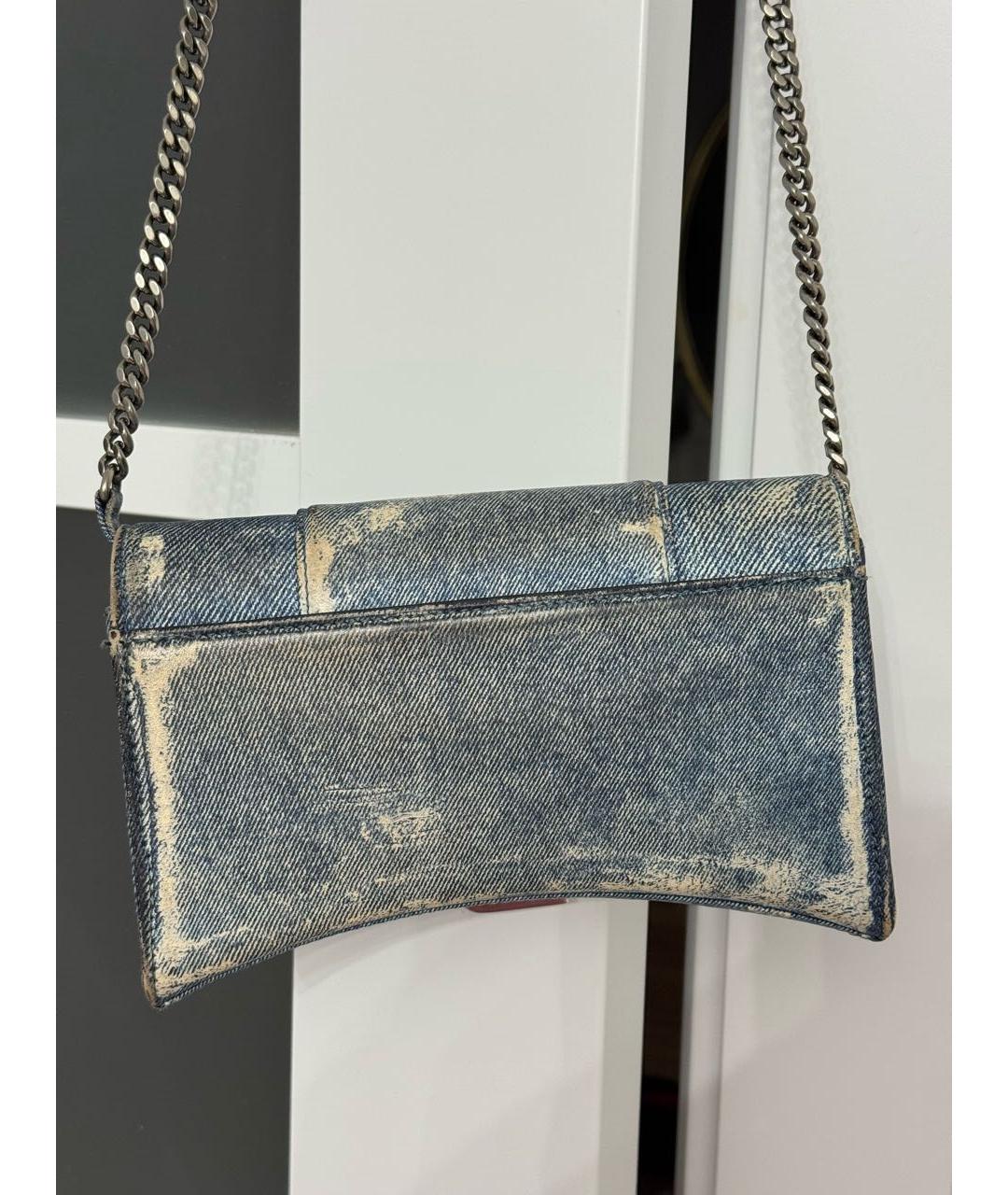BALENCIAGA Голубая сумка через плечо из искусственной кожи, фото 3