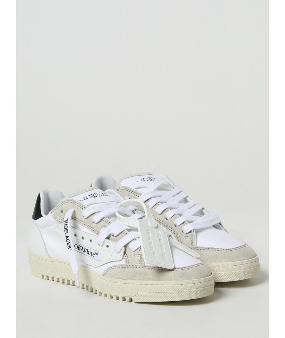 OFF-WHITE Белые кожаные кеды, фото 2