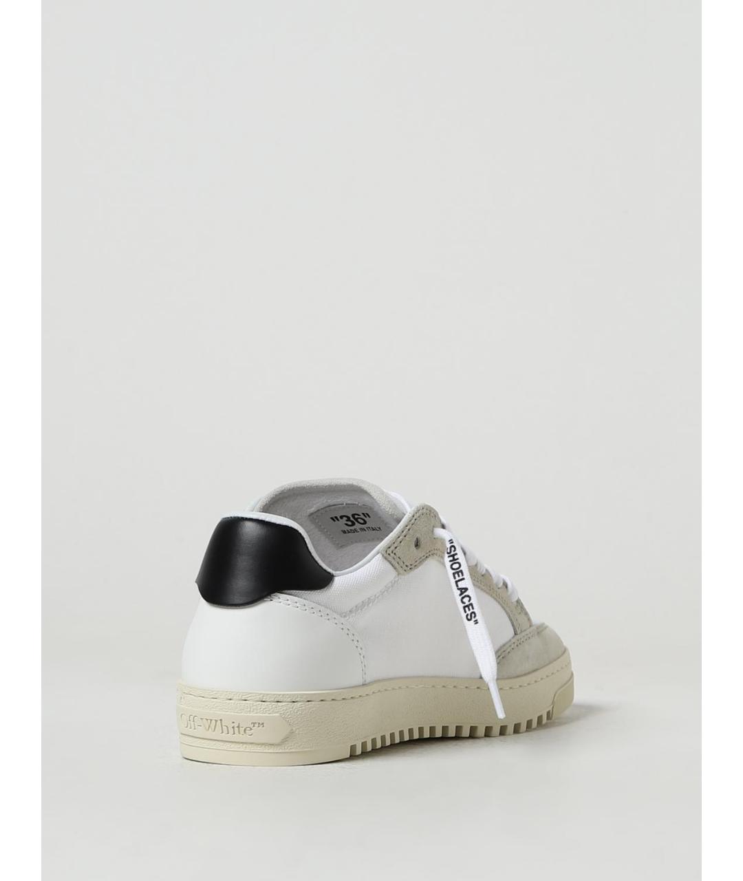 OFF-WHITE Белые кожаные кеды, фото 3