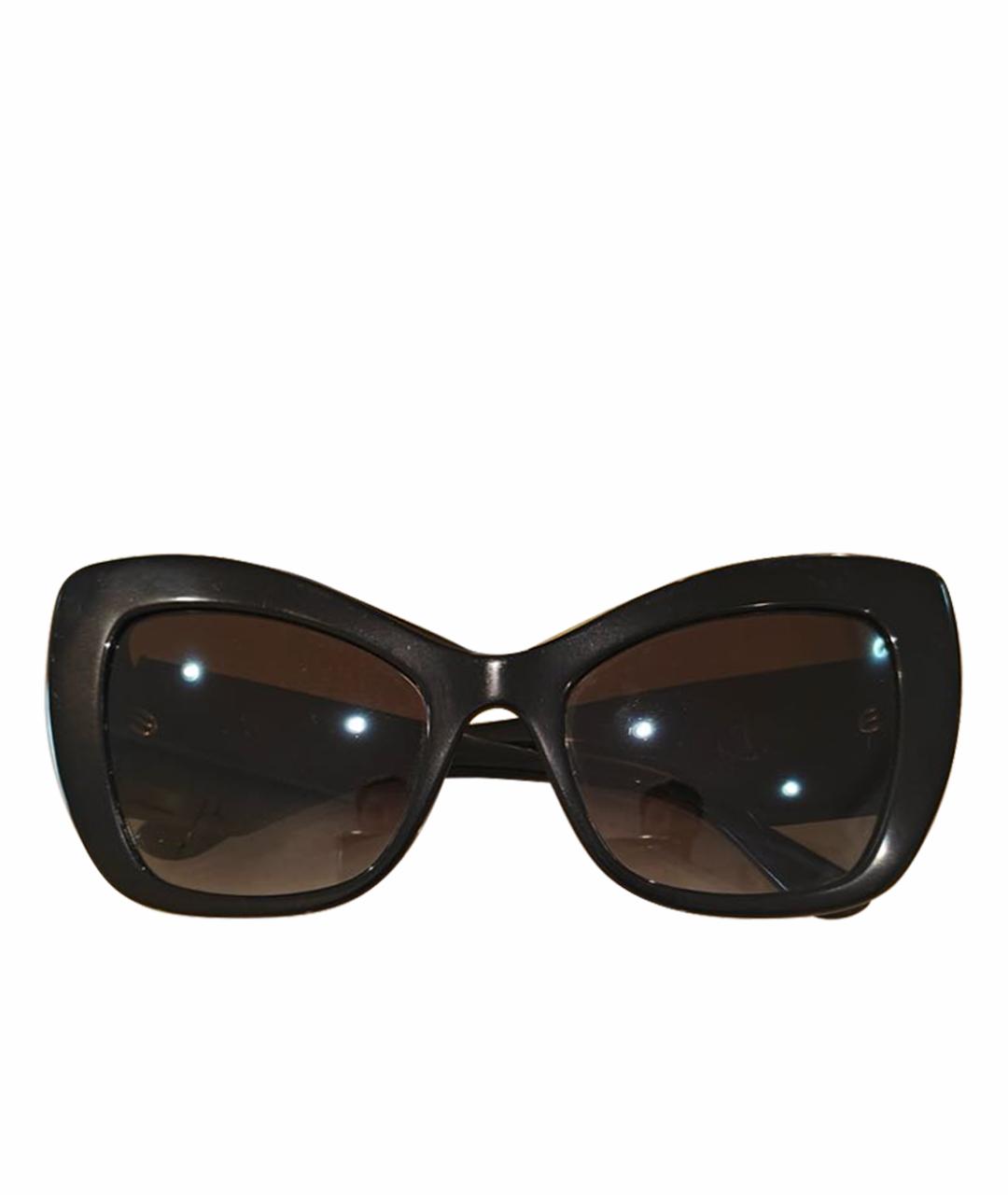 DOLCE&GABBANA Черные пластиковые солнцезащитные очки, фото 1