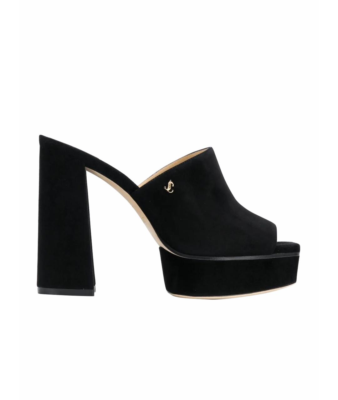 JIMMY CHOO Черные замшевые мюли, фото 1