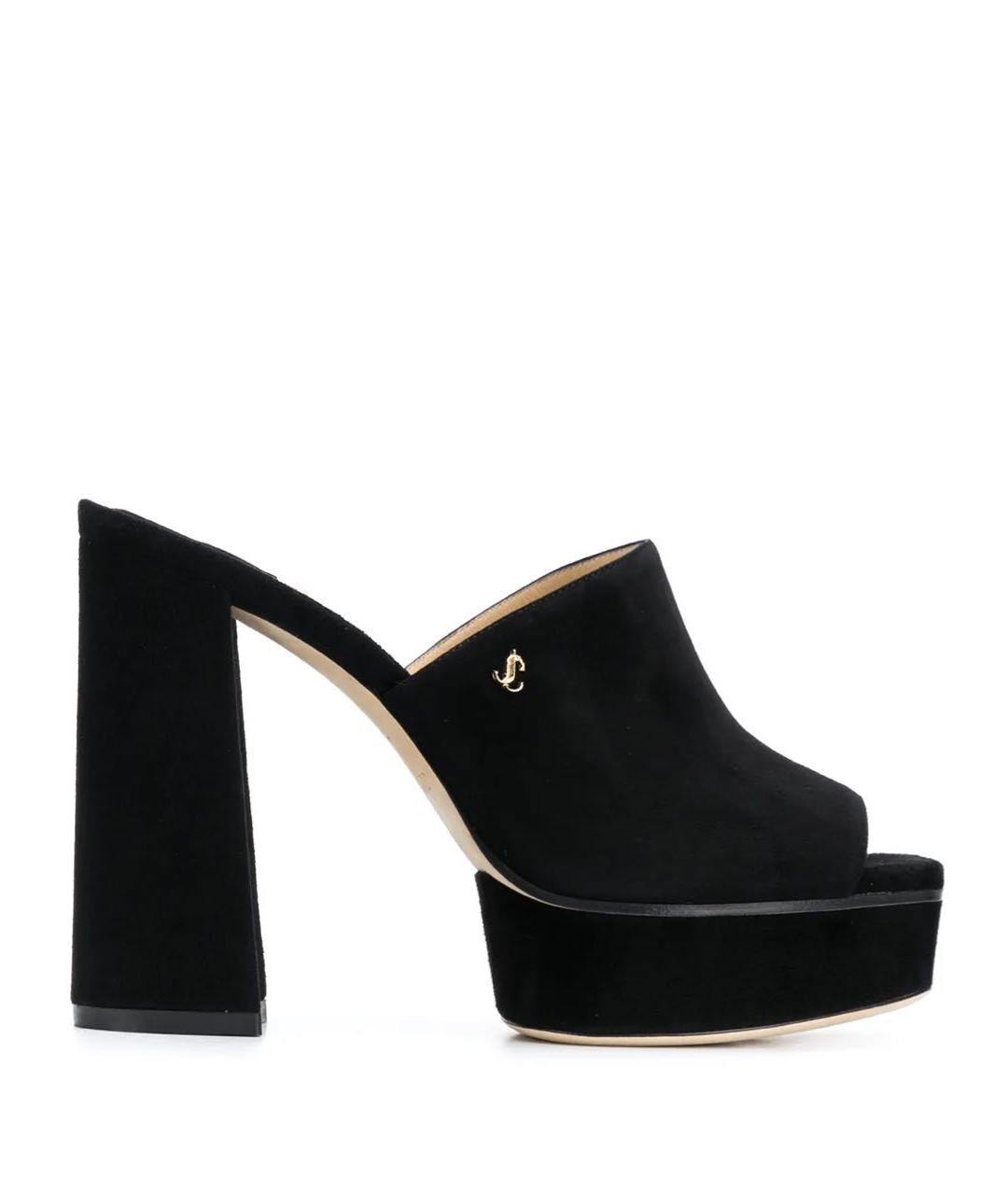 JIMMY CHOO Черные замшевые мюли, фото 5