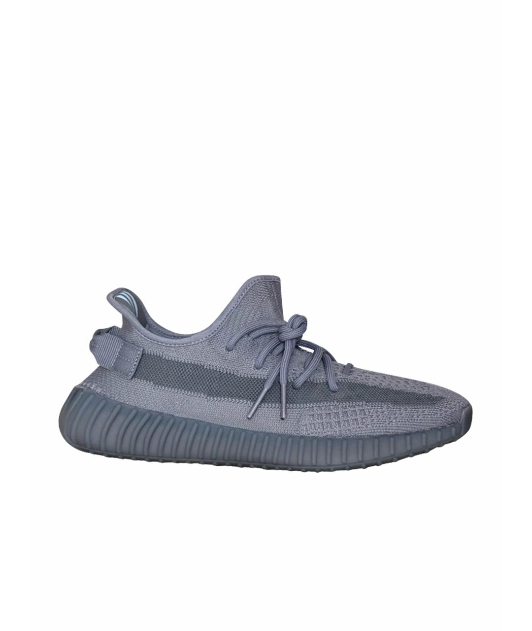 ADIDAS YEEZY Серые текстильные низкие кроссовки / кеды, фото 1