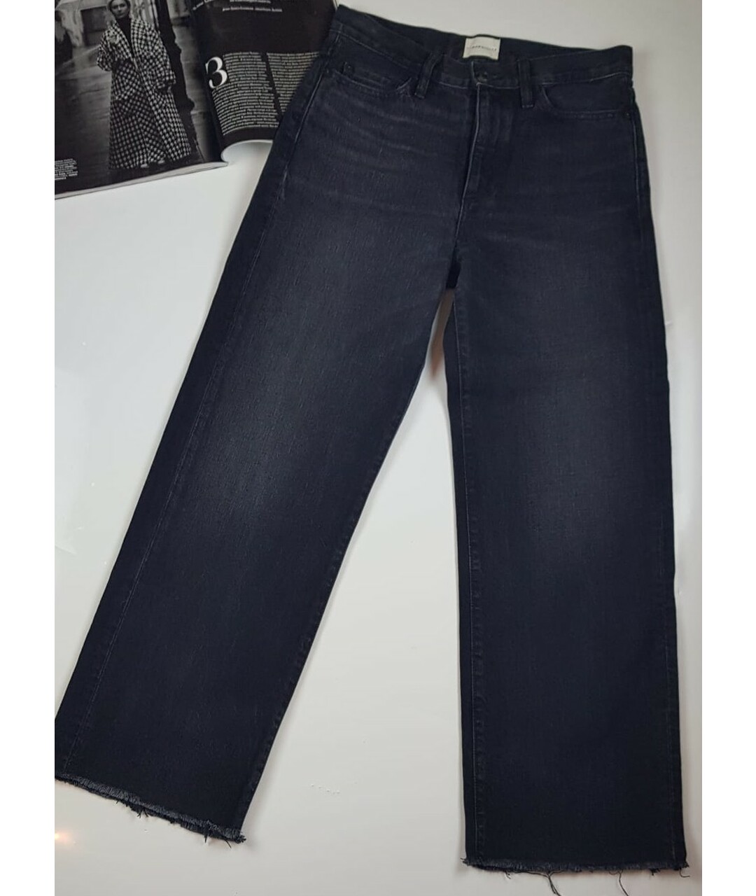 SIMON MILLER Черные хлопковые прямые джинсы, фото 5
