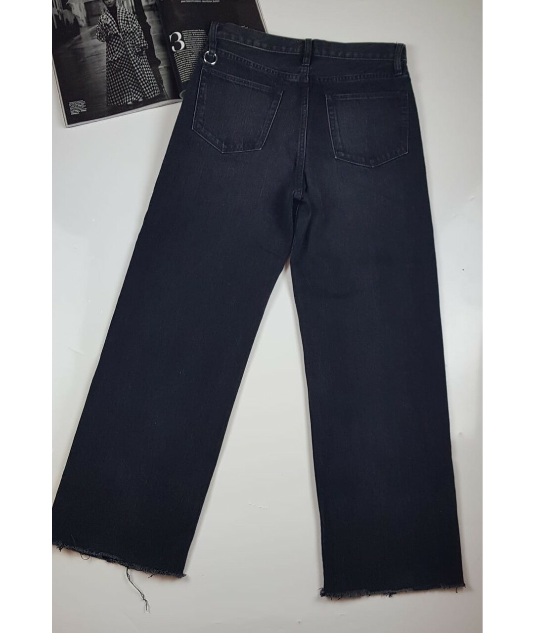 SIMON MILLER Черные хлопковые прямые джинсы, фото 2