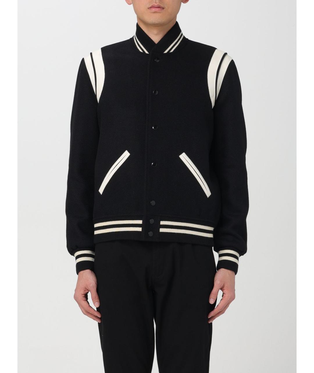 SAINT LAURENT Черная шерстяная куртка, фото 2