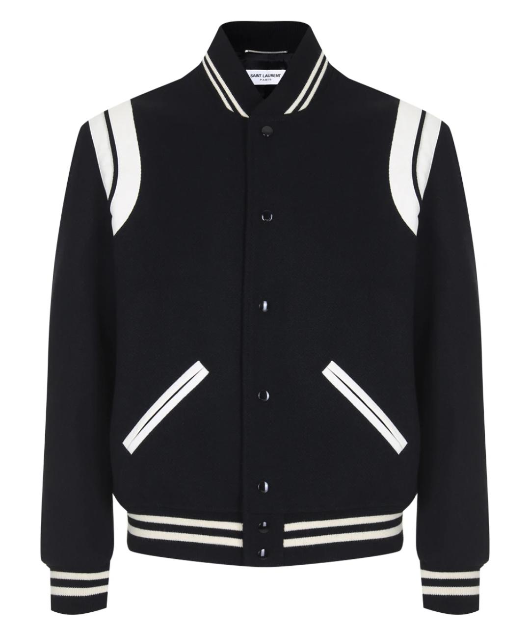 SAINT LAURENT Черная шерстяная куртка, фото 1