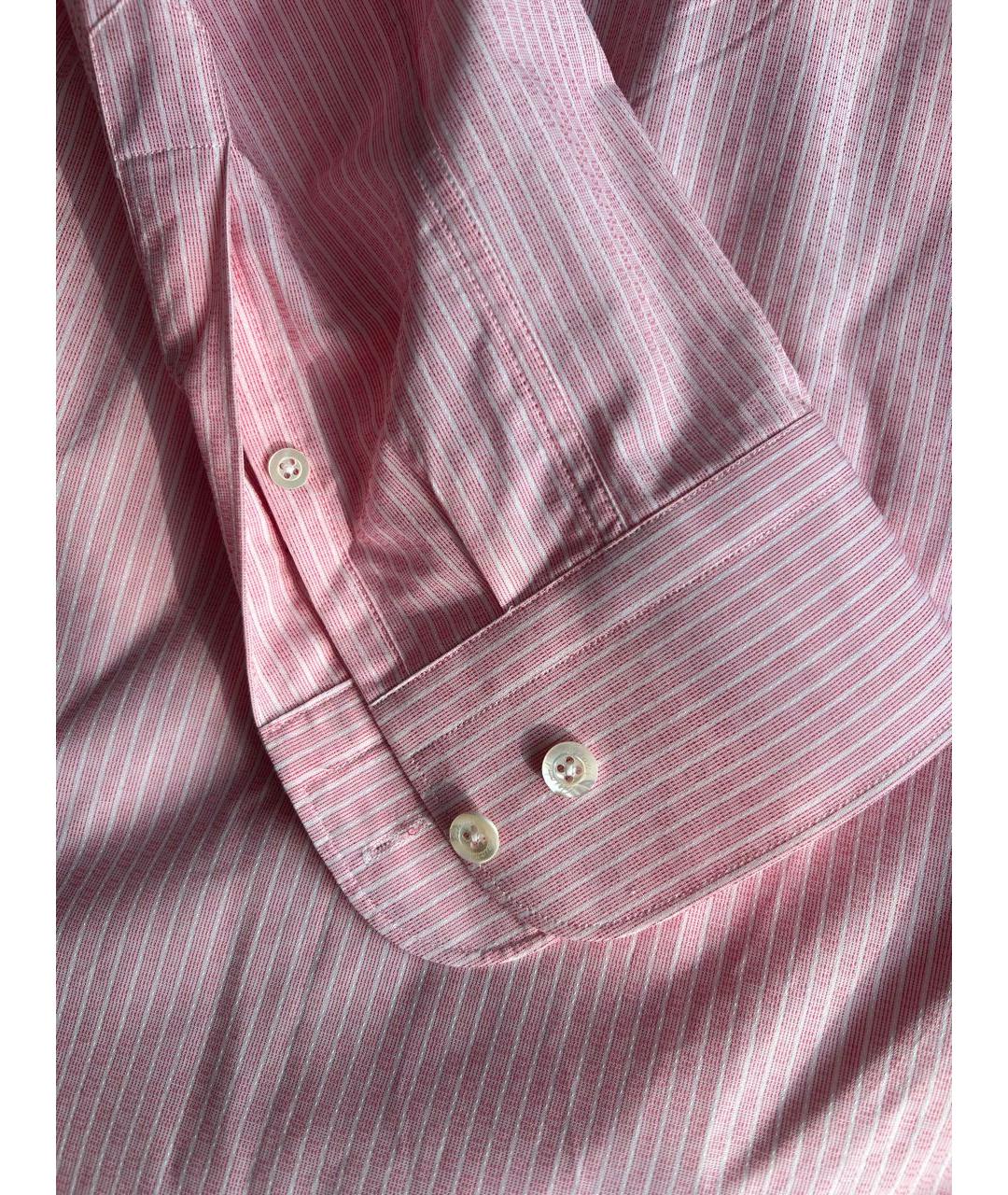 BRIONI Розовая хлопковая классическая рубашка, фото 4