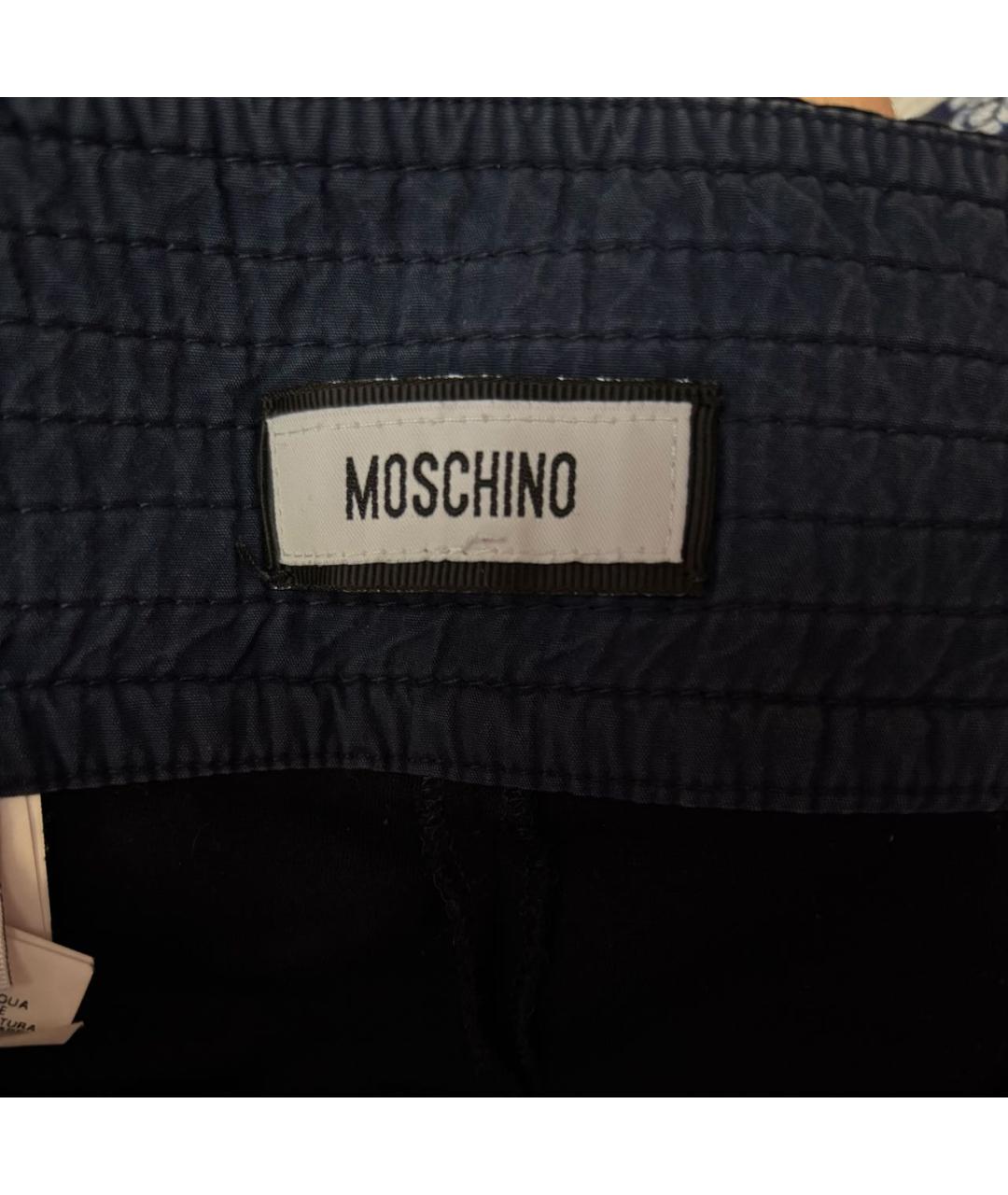 MOSCHINO Темно-синие вискозные леггинсы и велосипедки, фото 3