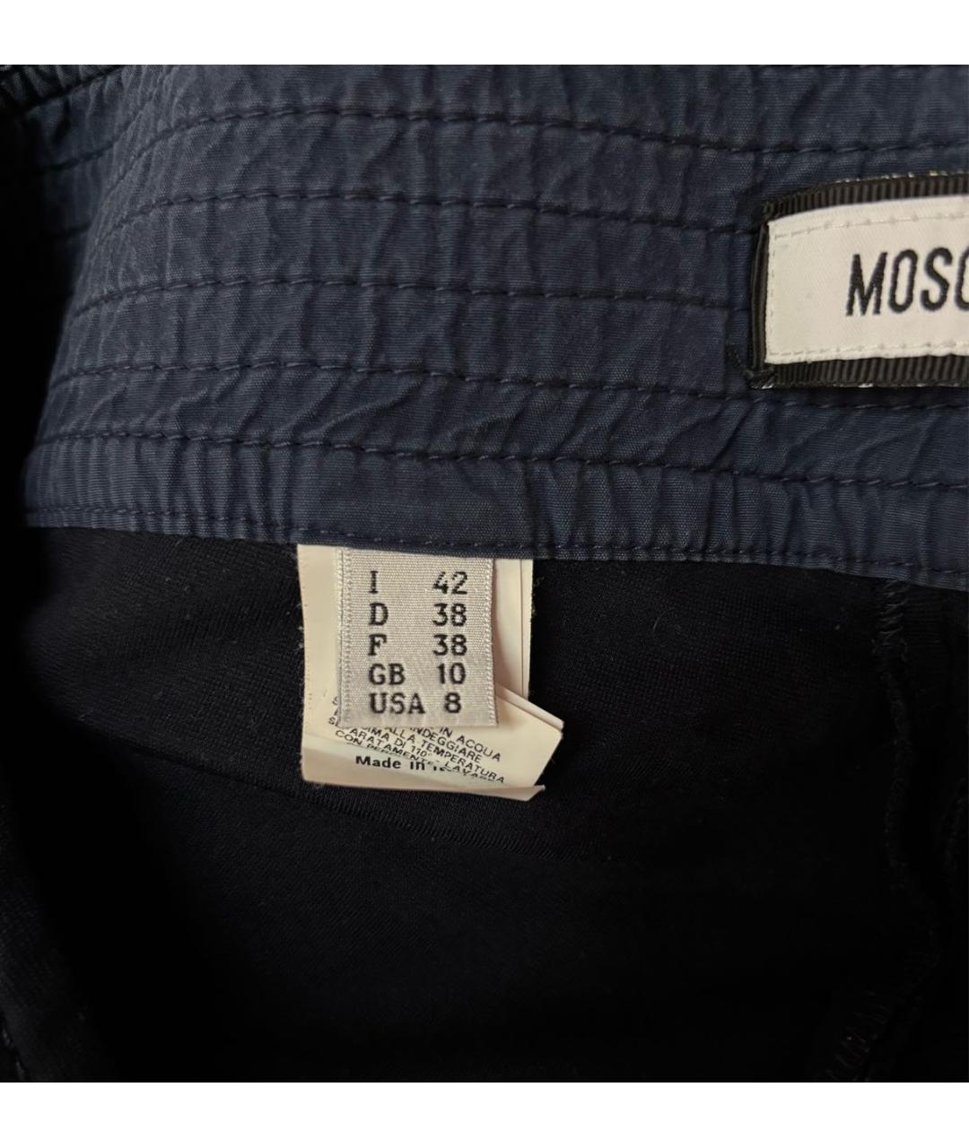 MOSCHINO Темно-синие вискозные леггинсы и велосипедки, фото 5