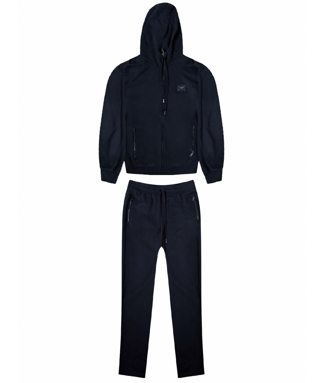 DOLCE&GABBANA Черный хлопковый спортивный костюм, фото 1