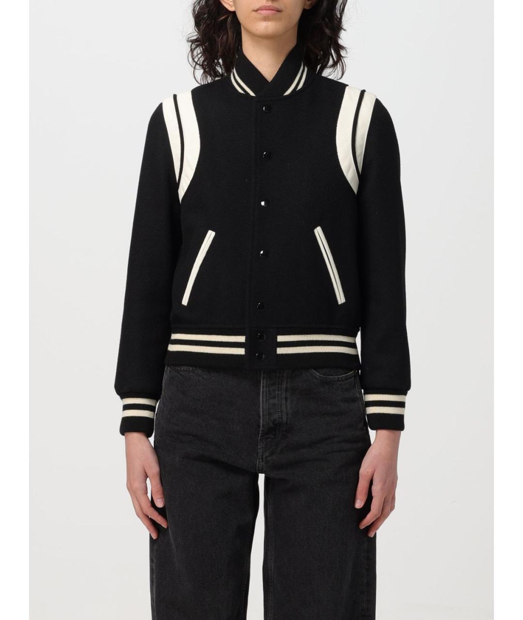 SAINT LAURENT Черная куртка, фото 2
