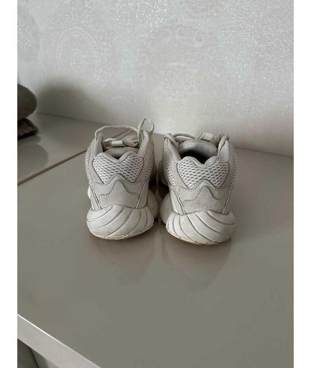 ADIDAS YEEZY Белые текстильные кроссовки, фото 4
