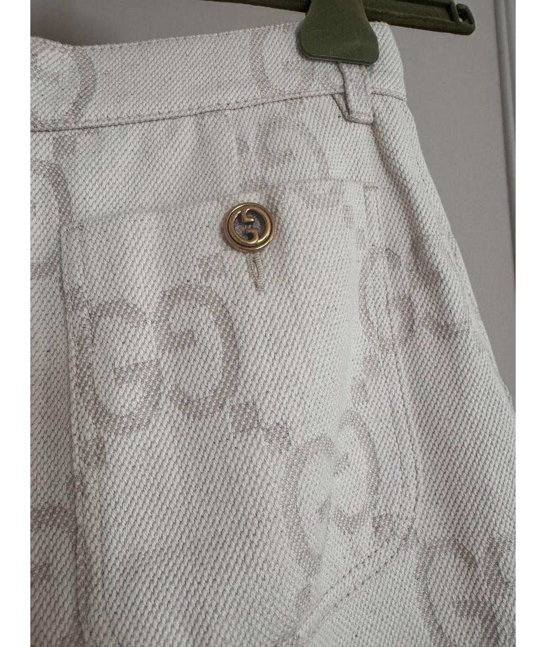 GUCCI Бежевые хлопковые шорты, фото 4