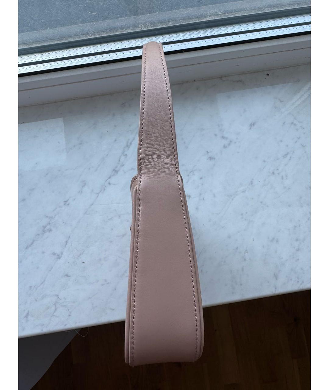 SAINT LAURENT Бежевая кожаная сумка через плечо, фото 2
