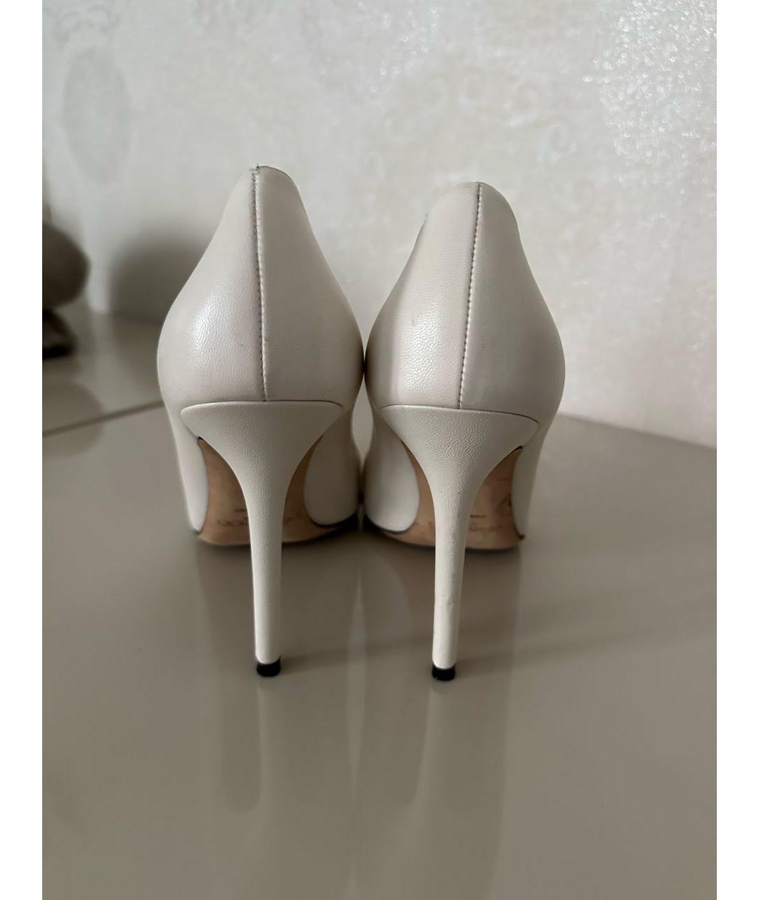 JIMMY CHOO Белые кожаные туфли, фото 4