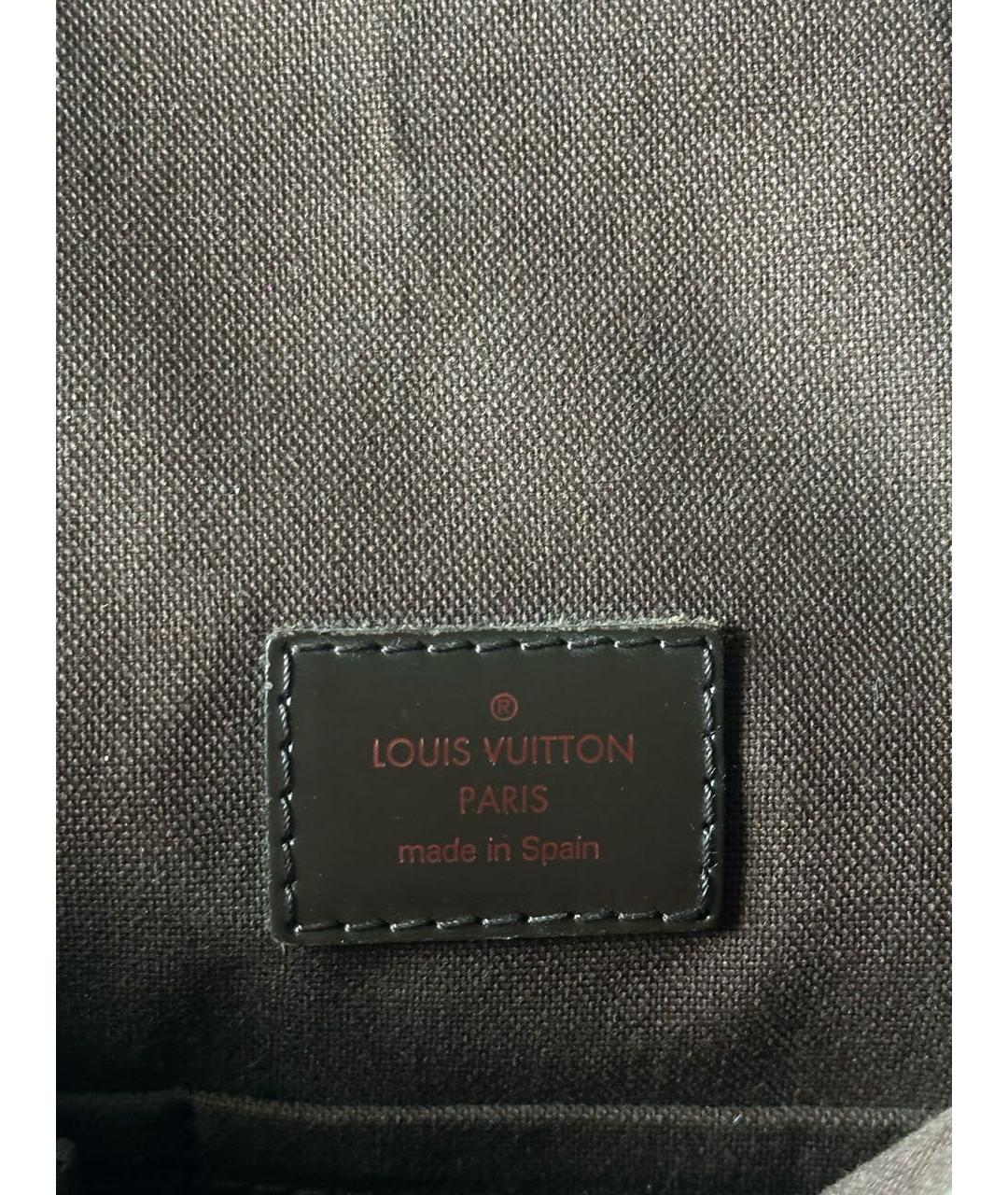 LOUIS VUITTON Коричневая кожаная сумка на плечо, фото 5