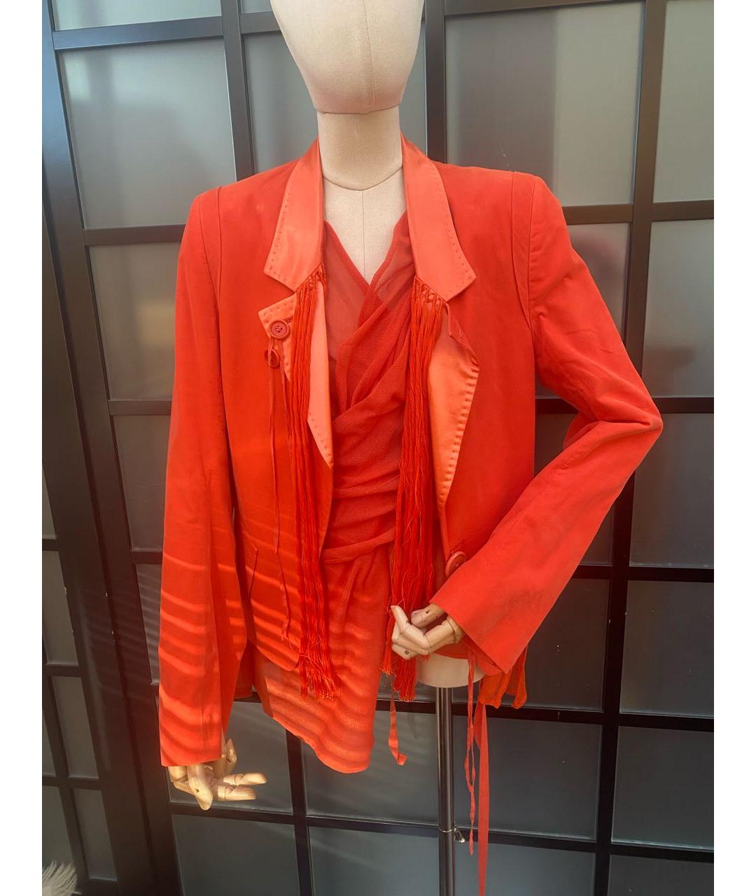 ANN DEMEULEMEESTER Оранжевый костюм с брюками, фото 7