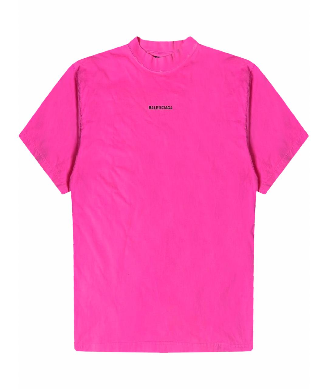 BALENCIAGA Фуксия футболка, фото 1