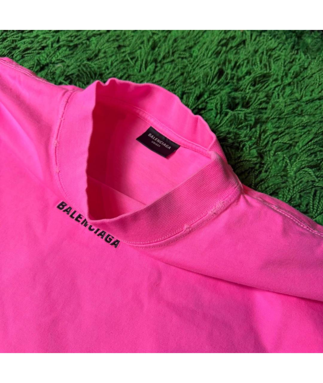 BALENCIAGA Фуксия футболка, фото 7