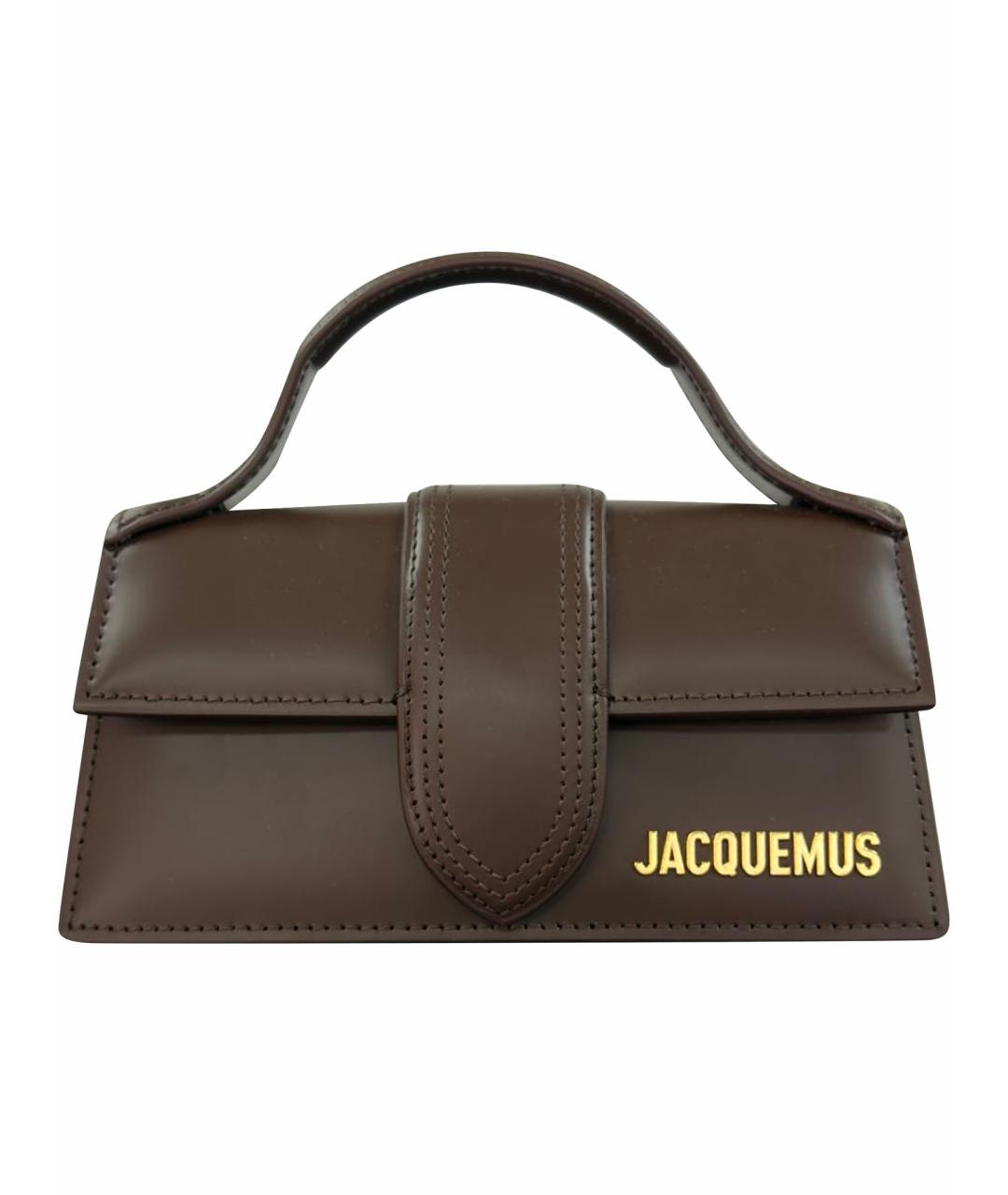JACQUEMUS Коричневая кожаная сумка через плечо, фото 1